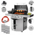 Warmtec SilverFlame 4+1 17,5 kW — grill gazowy z żeliwnym rusztem