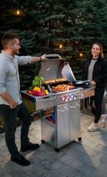 Yoer 2+1 10,15 kW — kompaktowy grill gazowy z szafką na butlę