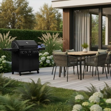 Velaco 17,5 kW — grill gazowy z pokrywą, półkami i pokrowcem