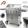 ISAJ Heatlord 2 4+1 — nierdzewny grill gazowy 17,5 kW z żeliwnym rusztem