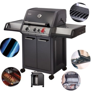 Enders Monroe Black PRO 3K Turbo — grill gazowy z palnikiem bocznym