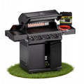 KOLER Krone S1 4+2 21,6 kW — czarny grill gazowy z szybą i żeliwnym rusztem