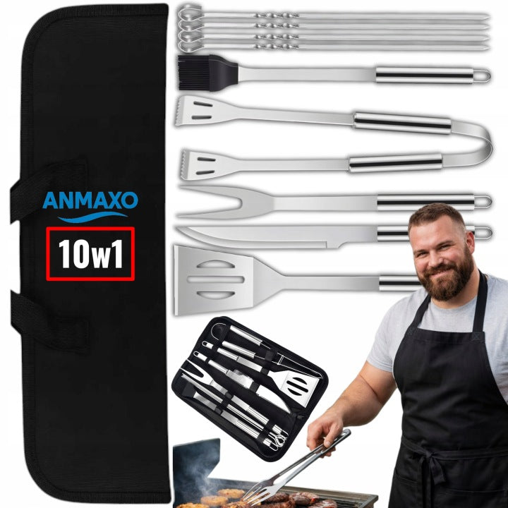 Kaminer — zestaw przyborów grillowych 10w1 w etui